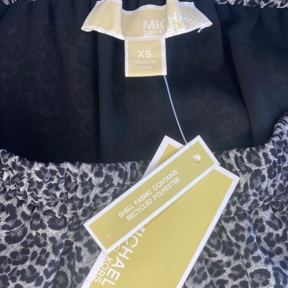 NWT Michael Michael Kors Savannah Cheetah Print Gray Mini Skirt; Size XS NEW - Picture 4 of 5